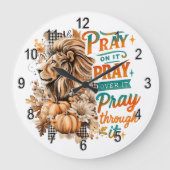 Pray On It....  ラージ壁時計 (正面)
