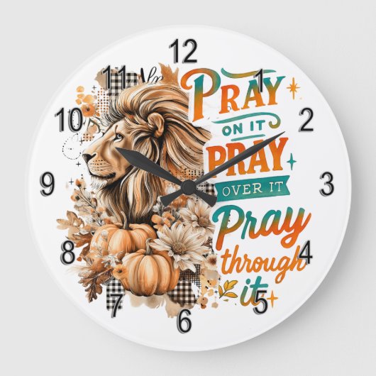 Pray On It....  ラージ壁時計 (正面)