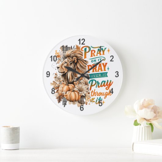 Pray On It....  ラージ壁時計 (ホーム)