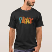 Pray Rosary Prayer Warrior Christian Faith Religio Tシャツ (正面)