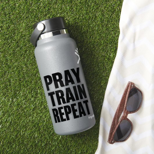 Pray Train Repeat – Christian Fitness Motivation f シール (HydroFlaskインサイチュ)