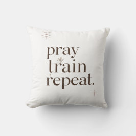 Pray Train Repeat Mug – Christian Fitness Motivati クッション