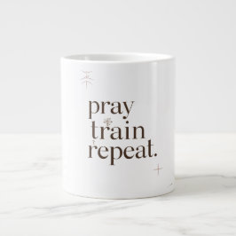 Pray Train Repeat Mug – Christian Fitness Motivati ジャンボコーヒーマグカップ