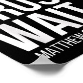 Pray. Trust. Wait. Christian Religious Verse Matth ポスター (角)