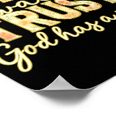 Pray Wait Trust God Has A Plan Floral Faith Christ ポスター (角)