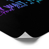 Pray Wait Trust God Has A Plan Gradient Cross  ポスター (角)