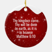 Pray without ceasing Matthew 6:10 Prayer  ⛪️ 🎄 セラミックオーナメント (裏面)