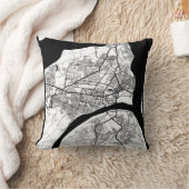 Prayagraj Uttar Pradesh City Map クッション (ブランケット)