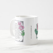 Prayer主および平静の祈りの言葉のマグ コーヒーマグカップ (正面左)