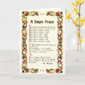 Prayer=フィレンツェのシンプルなSt Francisの=Popeフランシス島 カード (黄色い花)