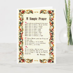Prayer=フィレンツェのシンプルなSt Francisの=Popeフランシス島 カード