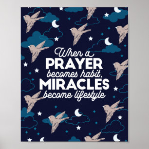 Prayer and Miracles Quotes ポスター