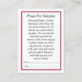 Prayer Card 名刺 (裏面)