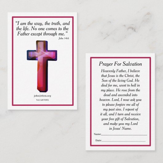 Prayer Card 名刺 (正面/裏面)