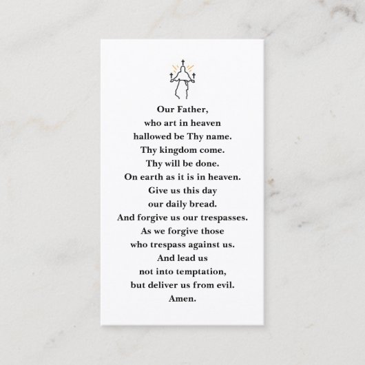 Prayer Card 名刺 (正面)