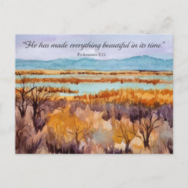 Prayer Card Autumn Desert Scripture Ecclesiastes ポストカード