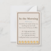 Prayer Card: In the Morning — Psalm 5:3-4 ノートカード (裏面)