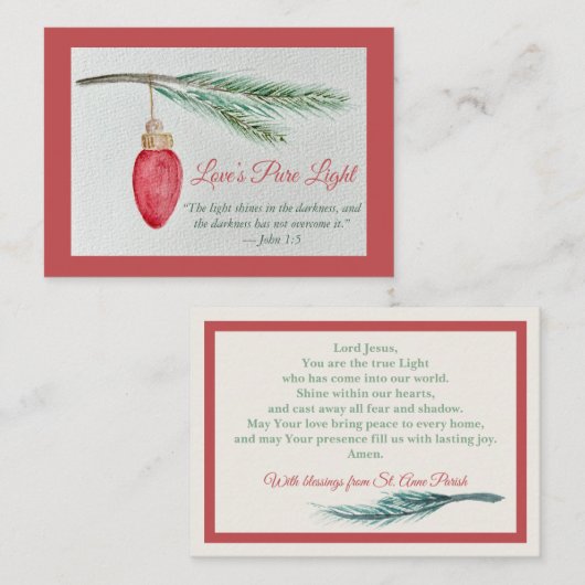 Prayer Card - Personalize - Season of Joy ノートカード (正面/裏面)