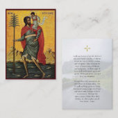 Prayer Card to St. Christopher for Drivers プレイスカード (正面/裏面)
