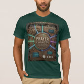 Prayer Changes Everything – Futuristic Steampunk T Tシャツ (正面)