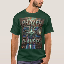 Prayer Changes Things – Futuristic Steampunk T-Shi Tシャツ