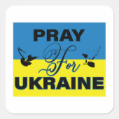 Prayer for Ukraine スクエアシール (正面)
