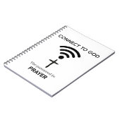 Prayer is the best wireless connection to God ノートブック (左側)