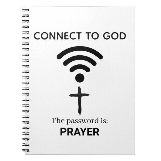 Prayer is the best wireless connection to God ノートブック (正面)