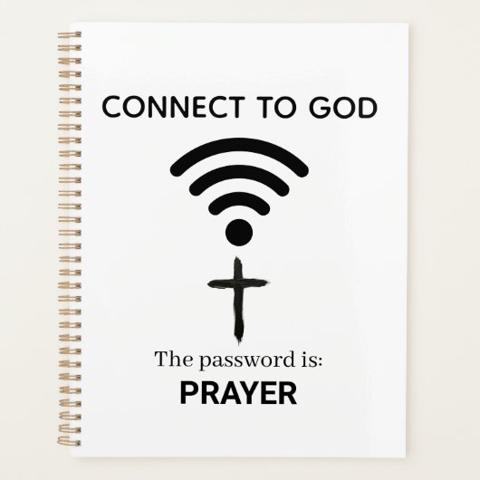 Prayer is the best wireless connection to God プランナー手帳 (正面)