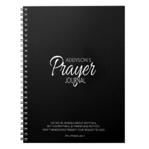 Prayer Journal Black White ノートブック