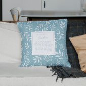  Prayer Keepsake Gift Scripture Dusty Blue Floral クッション