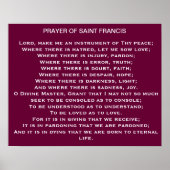 Prayer of Saint Francis Poster ポスター (正面)