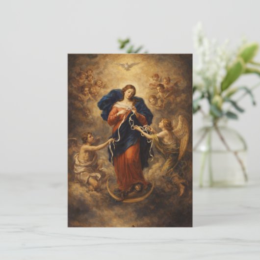 Prayer Our Lady Undoer Knots Blessed Mother Mary カード (スタンド正面)