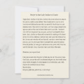 Prayer Our Lady Undoer Knots Blessed Mother Mary カード (裏面)