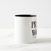 Prayer Over Worry mug ツートーンマグカップ (中央)