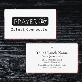 Prayer Safest Connection WiFi Church Business Card 名刺