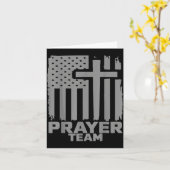 Prayer Team American Flag Christian Family Christi カード (黄色い花)