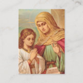 Prayer to St. Anne, Catholic Prayer Card プレイスカード (正面)