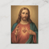 Prayer to the Sacred Heart of Jesus Holy Card 名刺 (正面)