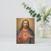 Prayer to the Sacred Heart of Jesus Holy Card 名刺 (スタンド正面)