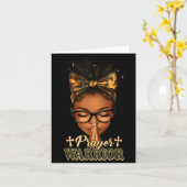 Prayer Warrior Christians Camo African American Af カード (黄色い花)