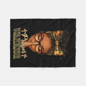 Prayer Warrior Christians Camo African American Af フリースブランケット (正面(横))
