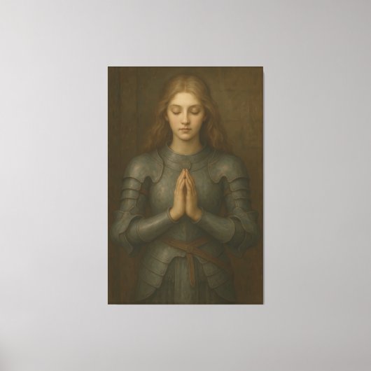 Prayer Warrior Maiden 01 – Holy Silver Armor Sacre キャンバスプリント (正面)