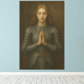 Prayer Warrior Maiden 01 – Holy Silver Armor Sacre キャンバスプリント (インサイチュ (ウッドフロア))