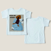 Praying Basset Hound Puppy, "Bless My Mommy" (デザイン正面&裏面)