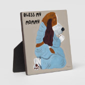 Praying Basset Hound Puppy, "Bless My Mommy" フォトプラーク (正面)