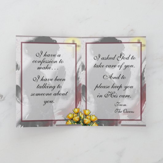 Praying For You Encouragement カード (内部)