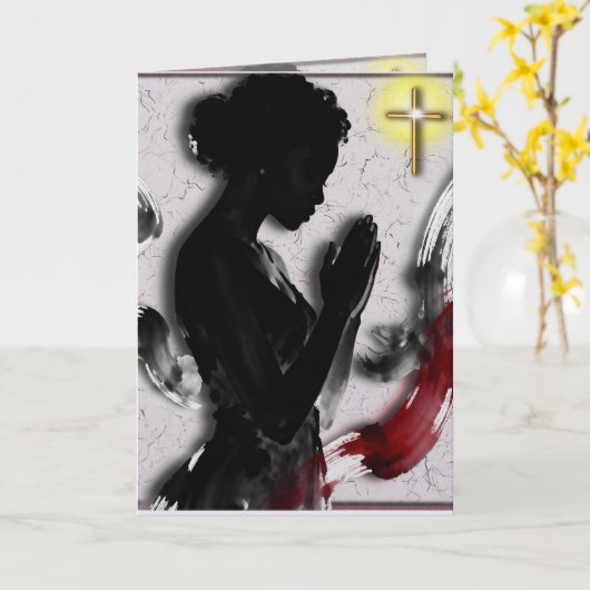 Praying For You Encouragement カード (黄色い花)