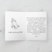 praying_hands、あなたの治療のための祈りの言葉 シーズンカード (内部)