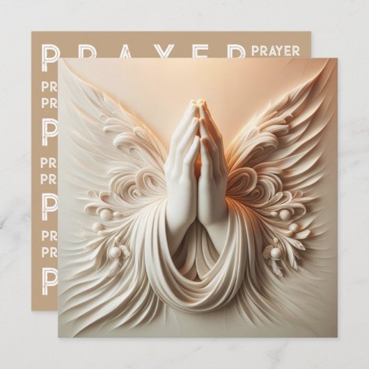 Praying Hands In Soft White Tones (正面/裏面)